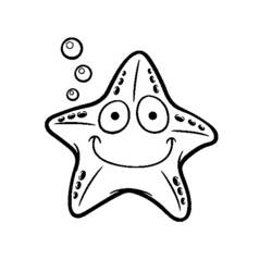 Dibujo para colorear: Estrella de mar (Animales) #6795 - Dibujos para Colorear e Imprimir Gratis