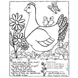 Dibujo para colorear: Gallina (Animales) #17558 - Dibujos para Colorear e Imprimir Gratis