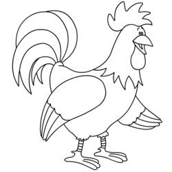 Dibujo para colorear: Gallo (Animales) #4086 - Dibujos para Colorear e Imprimir Gratis