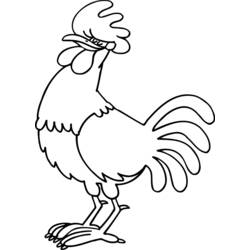 Dibujo para colorear: Gallo (Animales) #4098 - Dibujos para Colorear e Imprimir Gratis