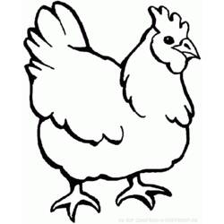 Dibujo para colorear: Gallo (Animales) #4128 - Dibujos para Colorear e Imprimir Gratis