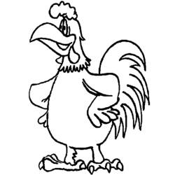 Dibujo para colorear: Gallo (Animales) #4164 - Dibujos para Colorear e Imprimir Gratis