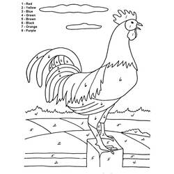 Dibujo para colorear: Gallo (Animales) #4166 - Dibujos para Colorear e Imprimir Gratis