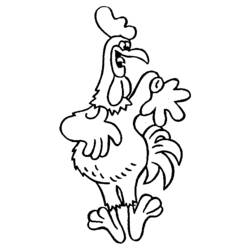 Dibujo para colorear: Gallo (Animales) #4190 - Dibujos para Colorear e Imprimir Gratis