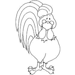 Dibujo para colorear: Gallo (Animales) #4193 - Dibujos para Colorear e Imprimir Gratis
