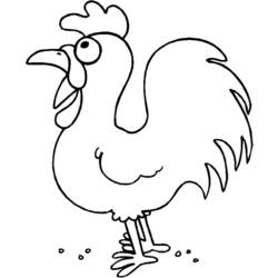 Dibujo para colorear: Gallo (Animales) #4250 - Dibujos para Colorear e Imprimir Gratis