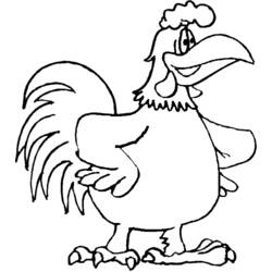 Dibujo para colorear: Gallo (Animales) #4277 - Dibujos para Colorear e Imprimir Gratis