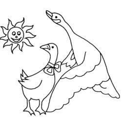 Dibujo para colorear: Ganso (Animales) #11687 - Dibujos para Colorear e Imprimir Gratis