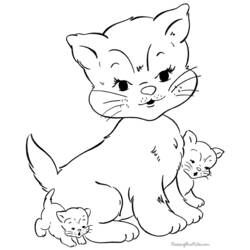 Dibujo para colorear: Gato (Animales) #1794 - Dibujos para Colorear e Imprimir Gratis