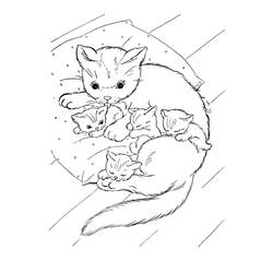 Dibujo para colorear: Gato (Animales) #1805 - Dibujos para Colorear e Imprimir Gratis