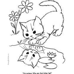Dibujo para colorear: Gato (Animales) #1813 - Dibujos para Colorear e Imprimir Gratis