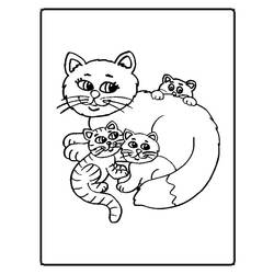 Dibujo para colorear: Gato (Animales) #1833 - Dibujos para Colorear e Imprimir Gratis