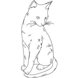 Dibujo para colorear: Gato (Animales) #1933 - Dibujos para Colorear e Imprimir Gratis