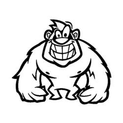 Dibujo para colorear: Gorila (Animales) #7454 - Dibujos para Colorear e Imprimir Gratis