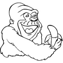 Dibujo para colorear: Gorila (Animales) #7458 - Dibujos para Colorear e Imprimir Gratis