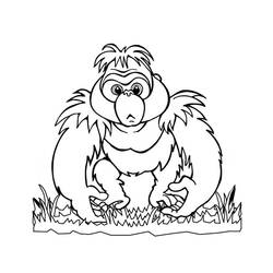 Dibujo para colorear: Gorila (Animales) #7471 - Dibujos para Colorear e Imprimir Gratis