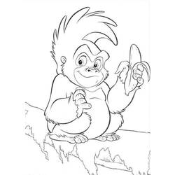 Dibujo para colorear: Gorila (Animales) #7478 - Dibujos para Colorear e Imprimir Gratis