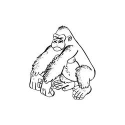 Dibujo para colorear: Gorila (Animales) #7481 - Dibujos para Colorear e Imprimir Gratis
