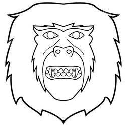 Dibujo para colorear: Gorila (Animales) #7488 - Dibujos para Colorear e Imprimir Gratis