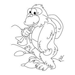 Dibujo para colorear: Gorila (Animales) #7513 - Dibujos para Colorear e Imprimir Gratis