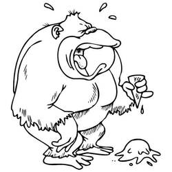 Dibujo para colorear: Gorila (Animales) #7541 - Dibujos para Colorear e Imprimir Gratis