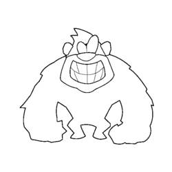 Dibujo para colorear: Gorila (Animales) #7548 - Dibujos para Colorear e Imprimir Gratis