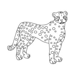 Dibujo para colorear: Guepardo (Animales) #7910 - Dibujos para Colorear e Imprimir Gratis