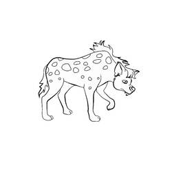 Dibujo para colorear: Hiena (Animales) #19629 - Dibujos para Colorear e Imprimir Gratis