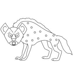 Dibujo para colorear: Hiena (Animales) #19631 - Dibujos para Colorear e Imprimir Gratis