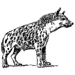 Dibujo para colorear: Hiena (Animales) #19637 - Dibujos para Colorear e Imprimir Gratis