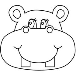 Dibujo para colorear: Hipopótamo (Animales) #8632 - Dibujos para Colorear e Imprimir Gratis