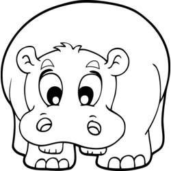 Dibujo para colorear: Hipopótamo (Animales) #8644 - Dibujos para Colorear e Imprimir Gratis