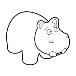 Dibujo para colorear: Hipopótamo (Animales) #8657 - Dibujos para Colorear e Imprimir Gratis