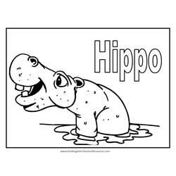 Dibujo para colorear: Hipopótamo (Animales) #8677 - Dibujos para Colorear e Imprimir Gratis
