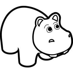 Dibujo para colorear: Hipopótamo (Animales) #8710 - Dibujos para Colorear e Imprimir Gratis