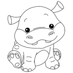 Dibujo para colorear: Hipopótamo (Animales) #8732 - Dibujos para Colorear e Imprimir Gratis