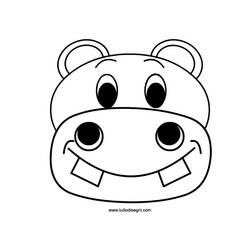 Dibujo para colorear: Hipopótamo (Animales) #8736 - Dibujos para Colorear e Imprimir Gratis