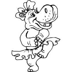 Dibujo para colorear: Hipopótamo (Animales) #8741 - Dibujos para Colorear e Imprimir Gratis