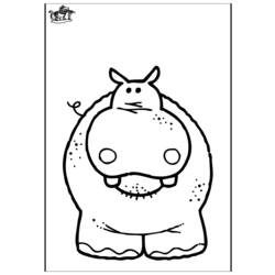 Dibujo para colorear: Hipopótamo (Animales) #8754 - Dibujos para Colorear e Imprimir Gratis