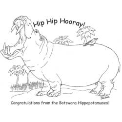 Dibujo para colorear: Hipopótamo (Animales) #8762 - Dibujos para Colorear e Imprimir Gratis