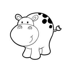 Dibujo para colorear: Hipopótamo (Animales) #8781 - Dibujos para Colorear e Imprimir Gratis