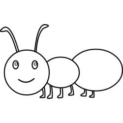 Dibujo para colorear: Hormiga (Animales) #6925 - Dibujos para Colorear e Imprimir Gratis