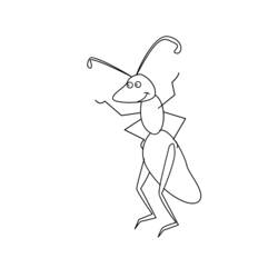 Dibujo para colorear: Hormiga (Animales) #6959 - Dibujos para Colorear e Imprimir Gratis