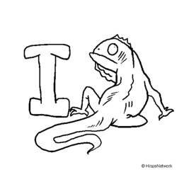 Dibujo para colorear: Iguana (Animales) #8916 - Dibujos para Colorear e Imprimir Gratis