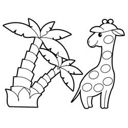 Dibujo para colorear: Jirafa (Animales) #7352 - Dibujos para Colorear e Imprimir Gratis