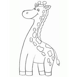 Dibujo para colorear: Jirafa (Animales) #7353 - Dibujos para Colorear e Imprimir Gratis