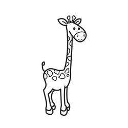 Dibujo para colorear: Jirafa (Animales) #7357 - Dibujos para Colorear e Imprimir Gratis