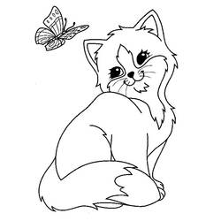 Dibujo para colorear: Kitten (Animales) #18021 - Dibujos para Colorear e Imprimir Gratis