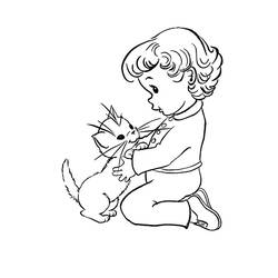 Dibujo para colorear: Kitten (Animales) #18034 - Dibujos para Colorear e Imprimir Gratis