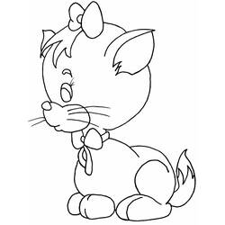 Dibujo para colorear: Kitten (Animales) #18052 - Dibujos para Colorear e Imprimir Gratis